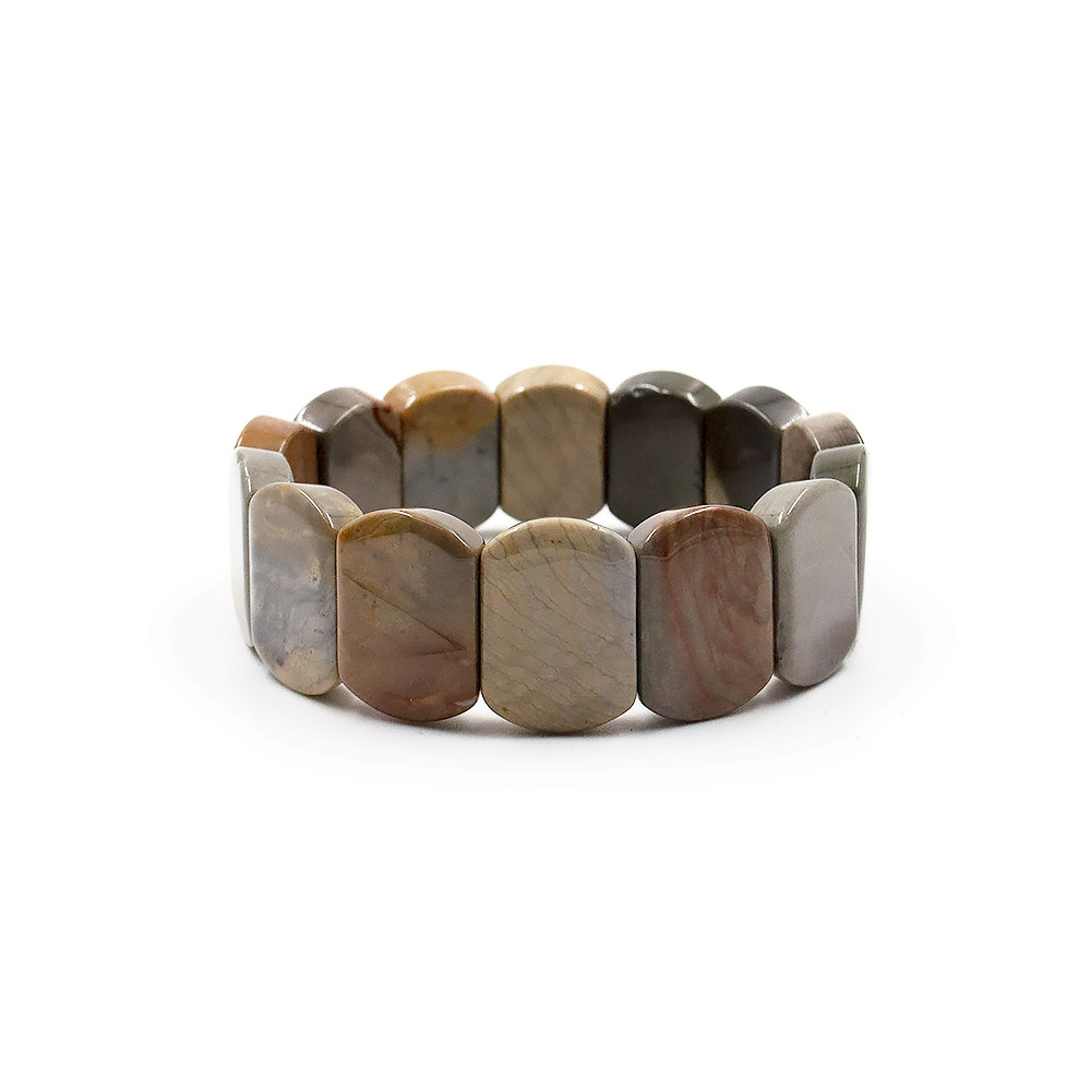 Браслет из яшмы уральской сегмент овальный 20*15 мм