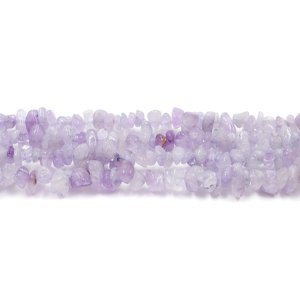 Фото товара аметист лавандовый крошка средняя закругленная