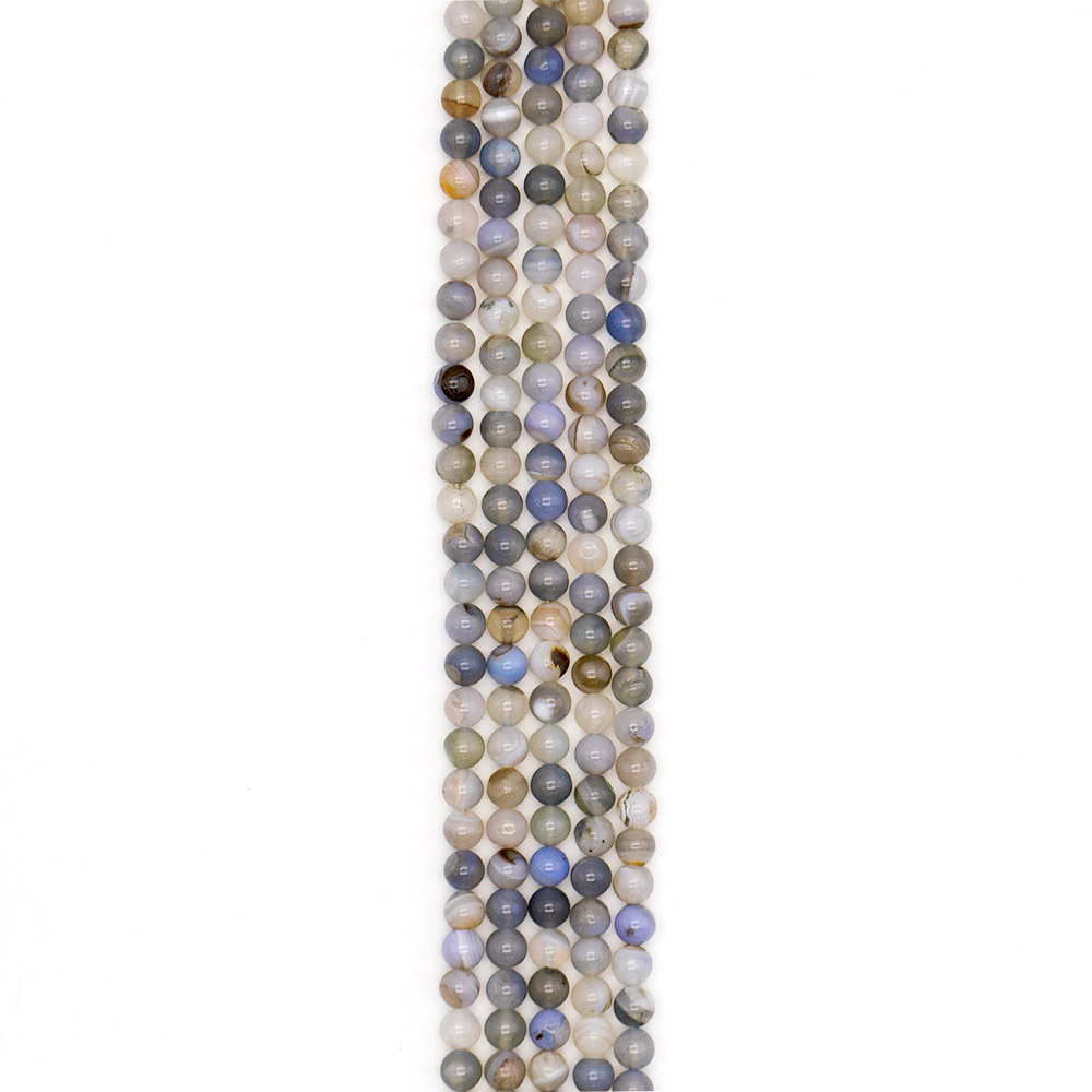 Фото товара агат шар цвет серо-голубой 8 мм