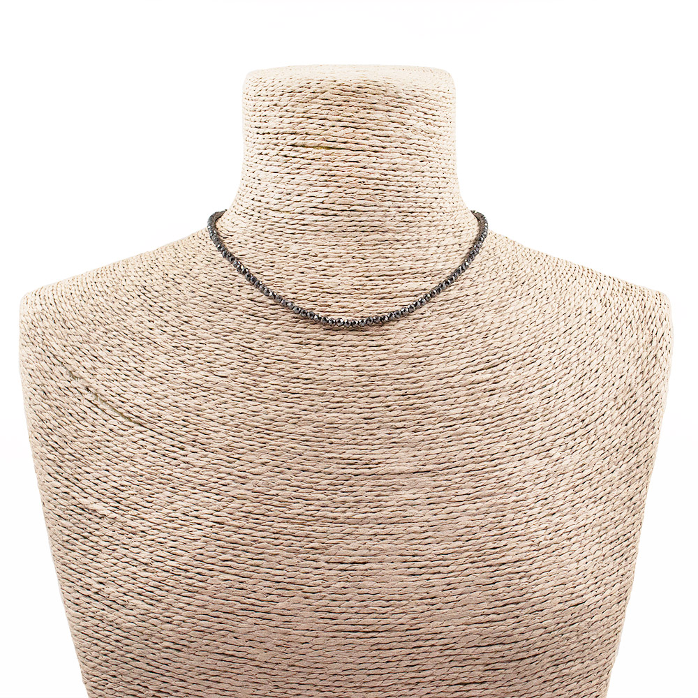 Фото товара бусы-чокер из гематита шар 3 мм грань люкс