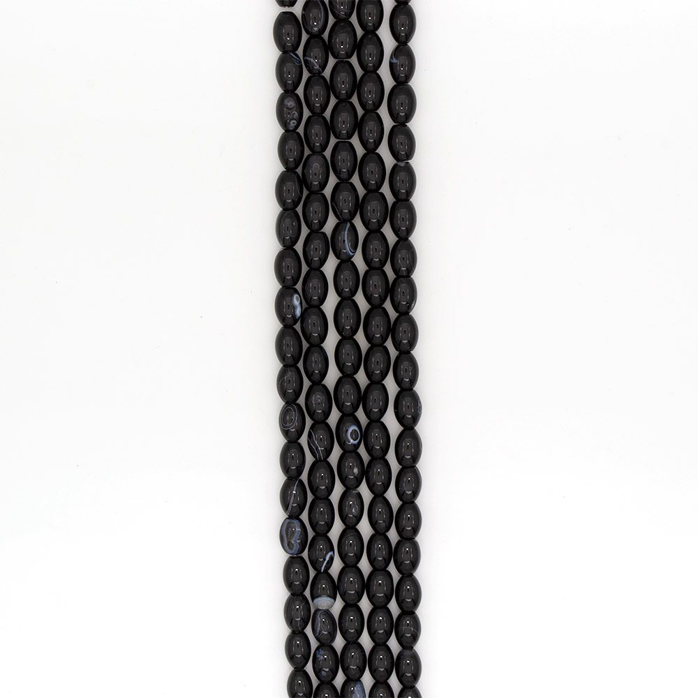 Фото товара агат черный бочата 14*10 мм