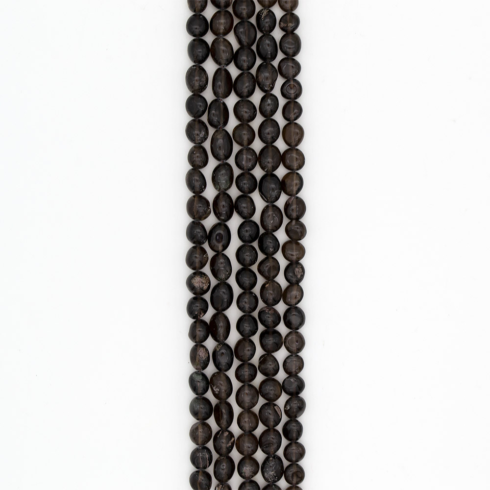 Фото товара раухтопаз темный галтовка 14*10 мм