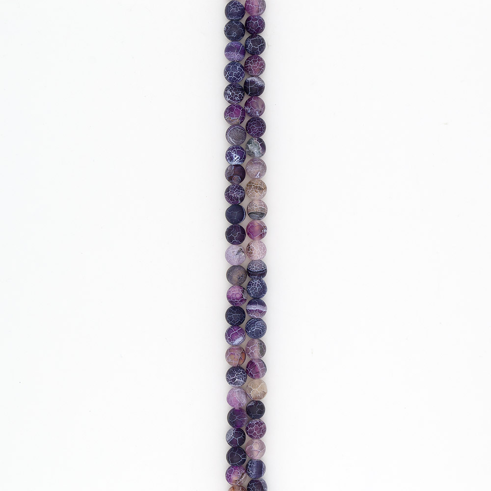 Фото товара агат кракле шар цвет фиолетовый матовый 10 мм