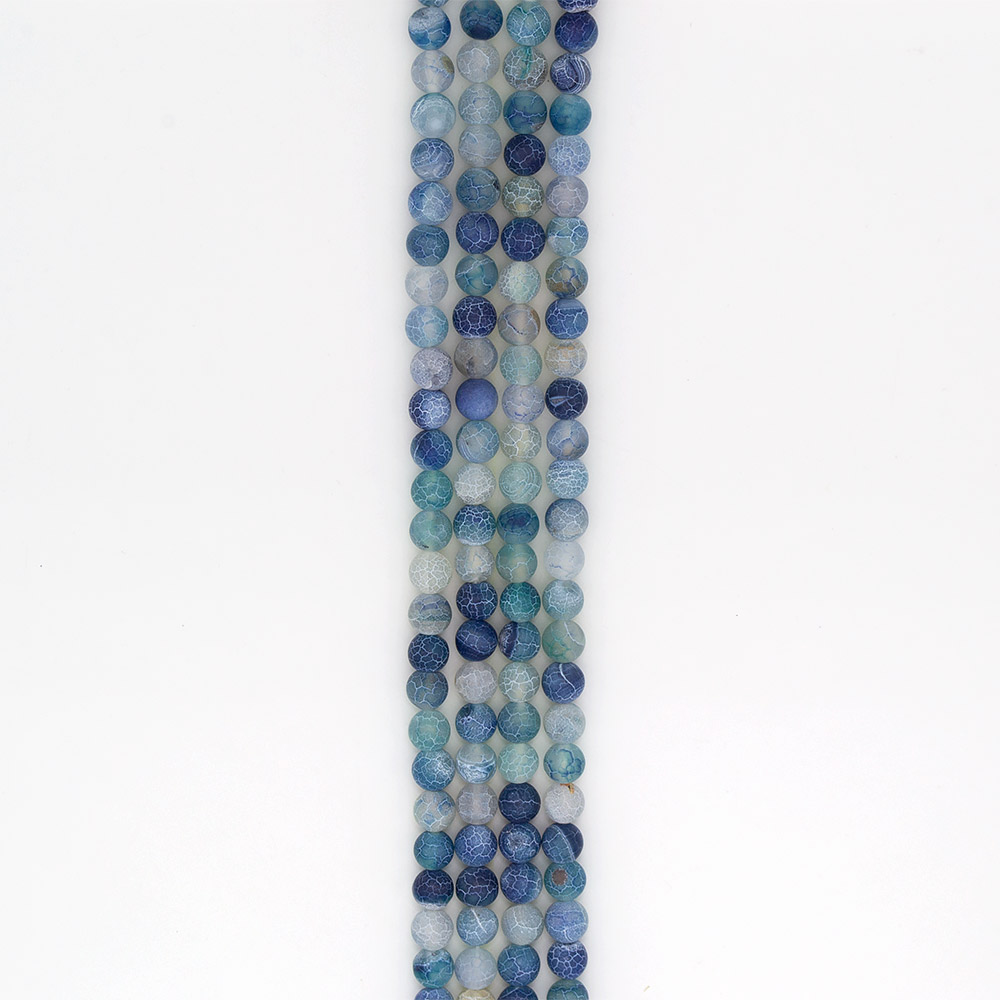 Фото товара агат кракле шар цвет сине-зеленый матовый 10 мм