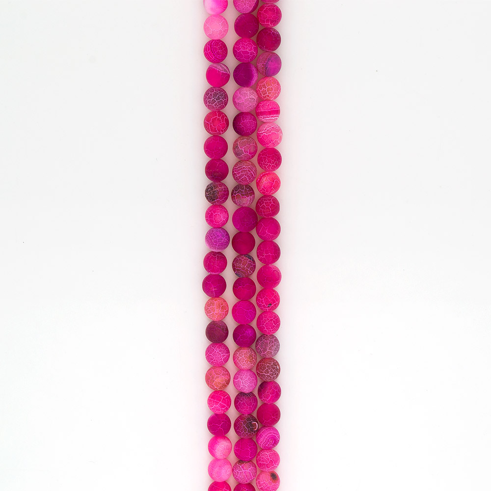 Фото товара агат кракле шар цвет фуксия матовый 12 мм