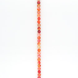 Агат кракле шар цвет красно-оранжевый матовый 10 мм
