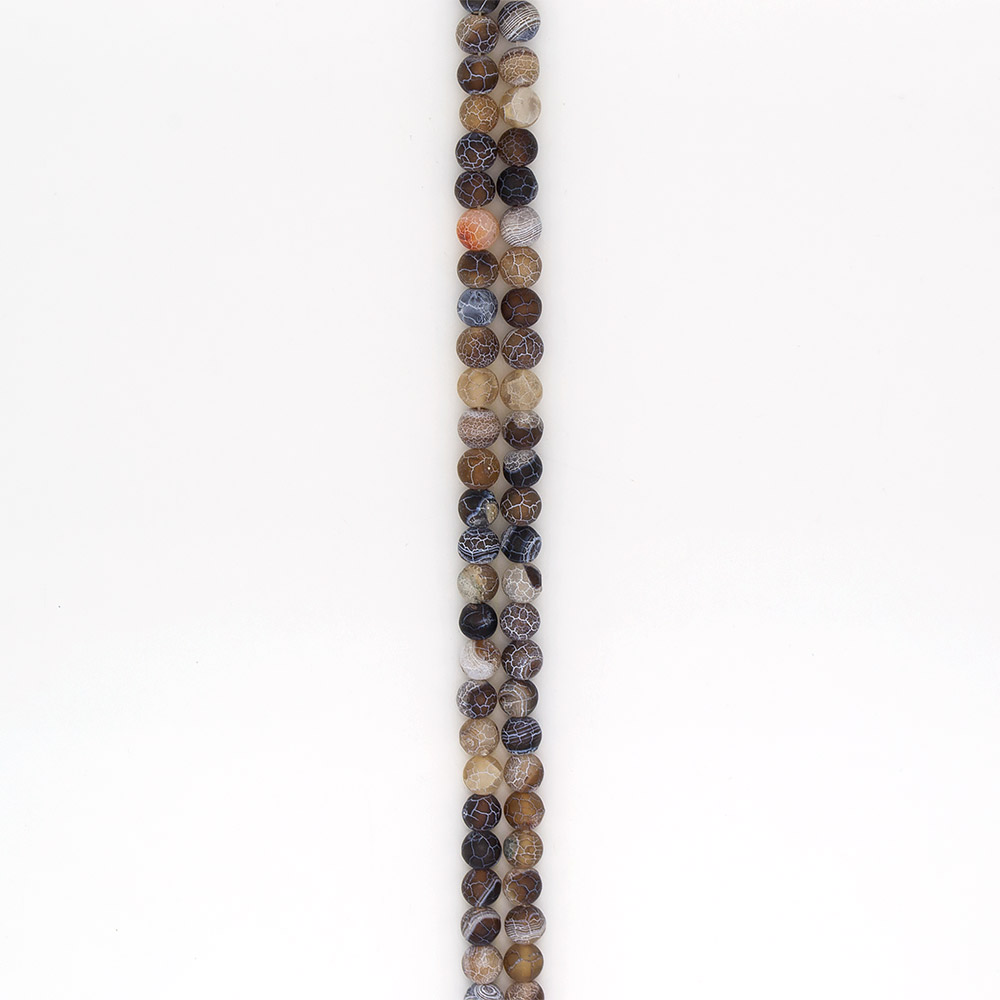 Фото товара агат кракле шар цвет коричневый матовый 10 мм