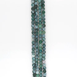 Агат кракле шар цвет зеленый матовый 10 мм