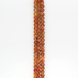 Агат кракле шар цвет рыжий матовый 12 мм