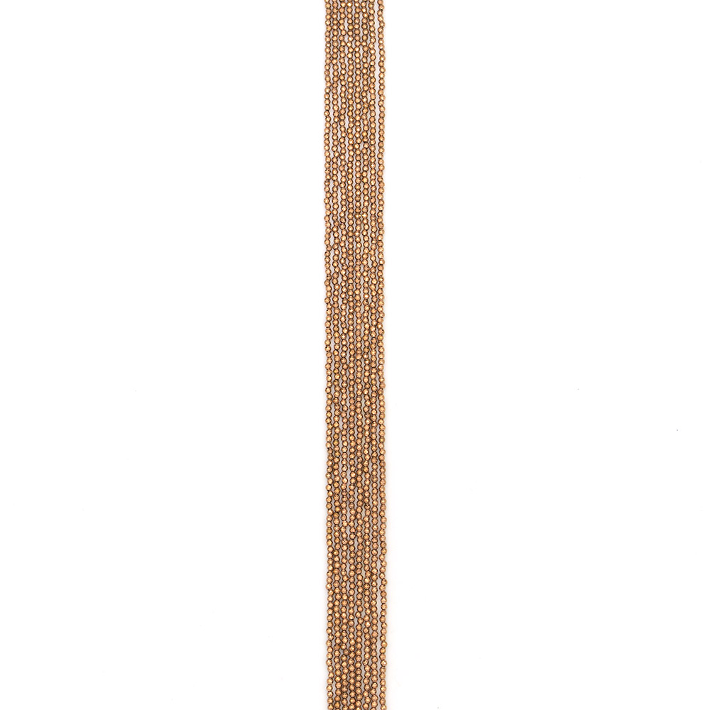 Фото товара гематит цвет меди шар грань 2 мм