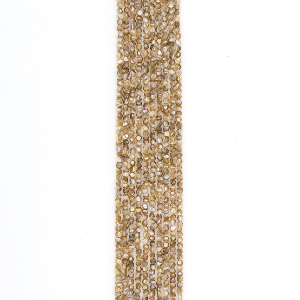 Фото товара перламутр коричневый галтовка круглая 5*6 мм