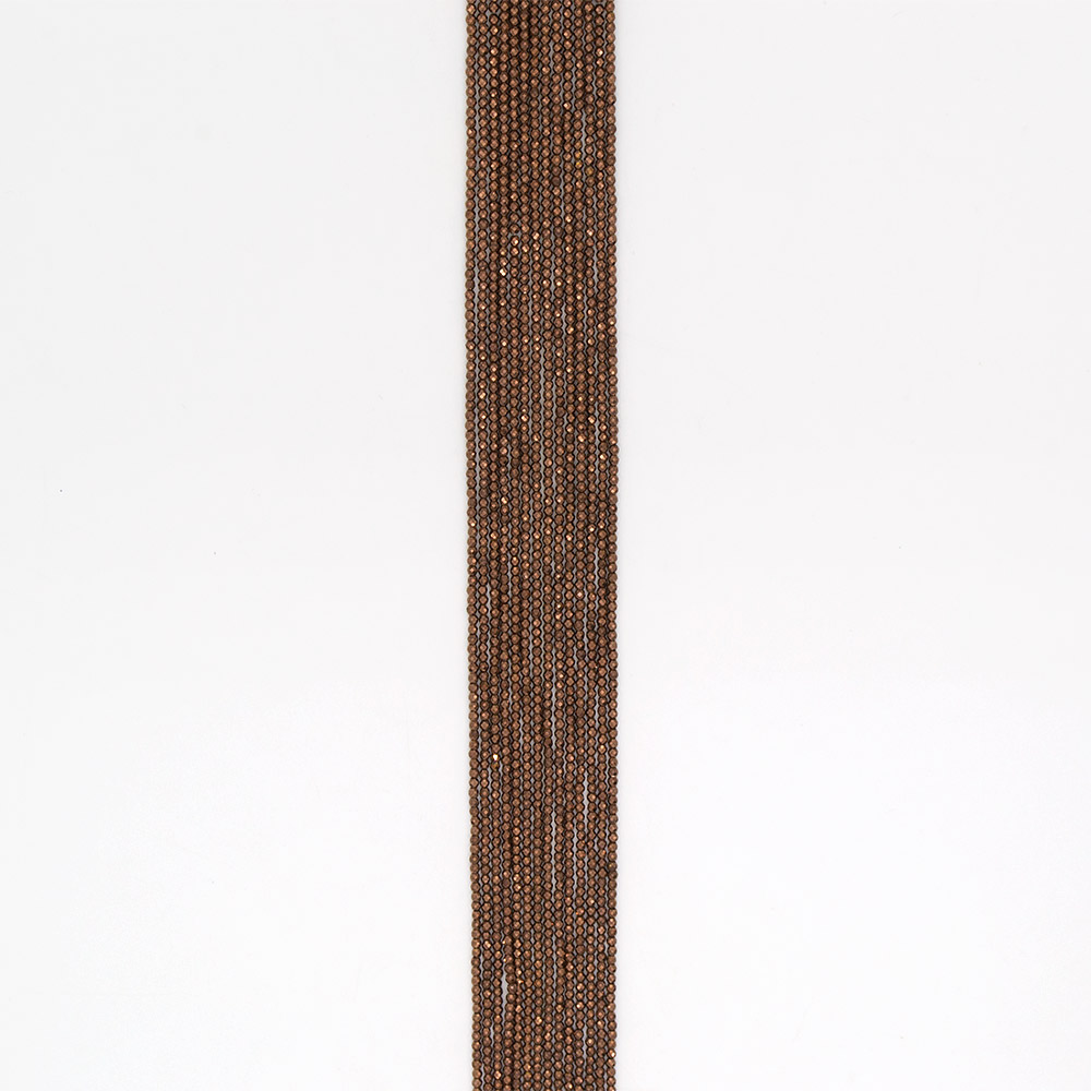 Фото товара гематит цвет бронзовый шар грань 2 мм