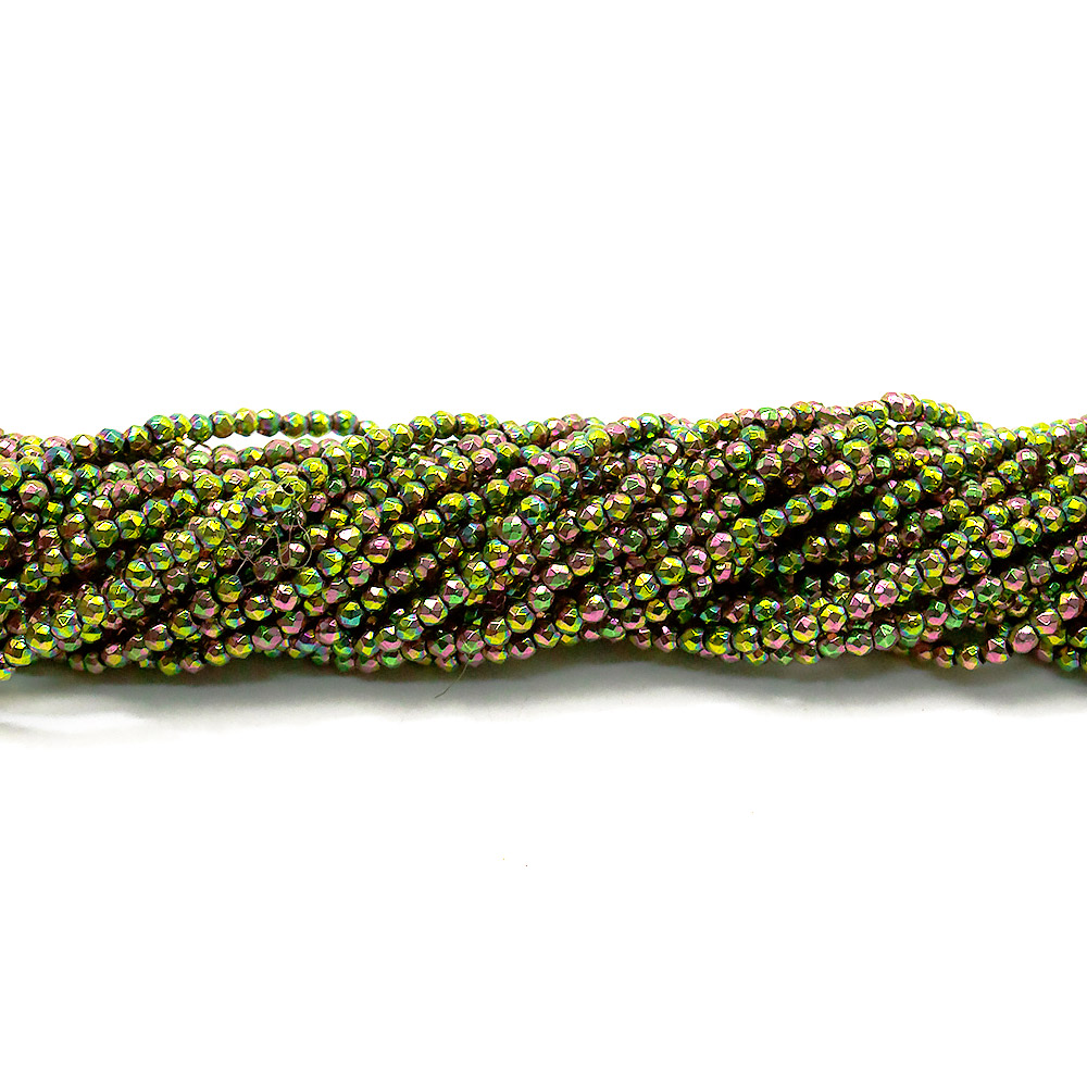 Гематит цвет зелено-розовый шар грань 2 мм