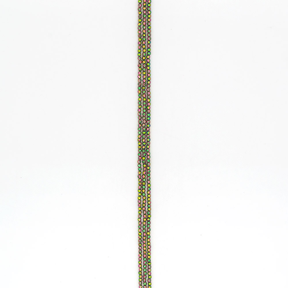 Фото товара гематит цвет зелено-розовый грань 3 мм