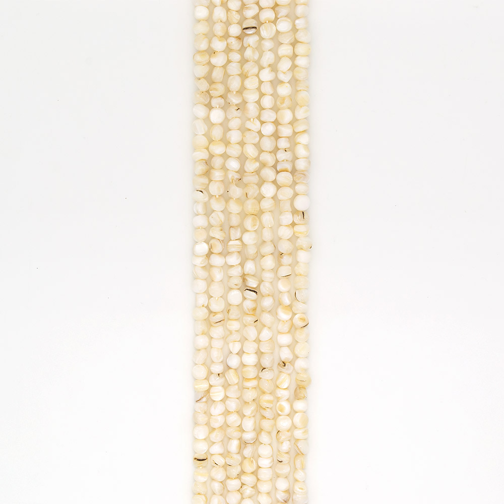 Фото товара перламутр светлый галтовка круглая 6*8 мм