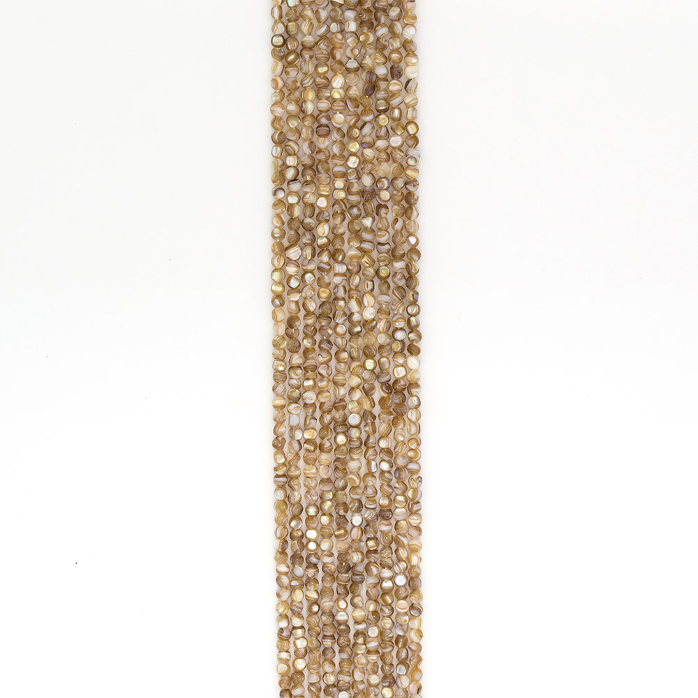 Фото товара перламутр коричневый галтовка круглая 6*8 мм