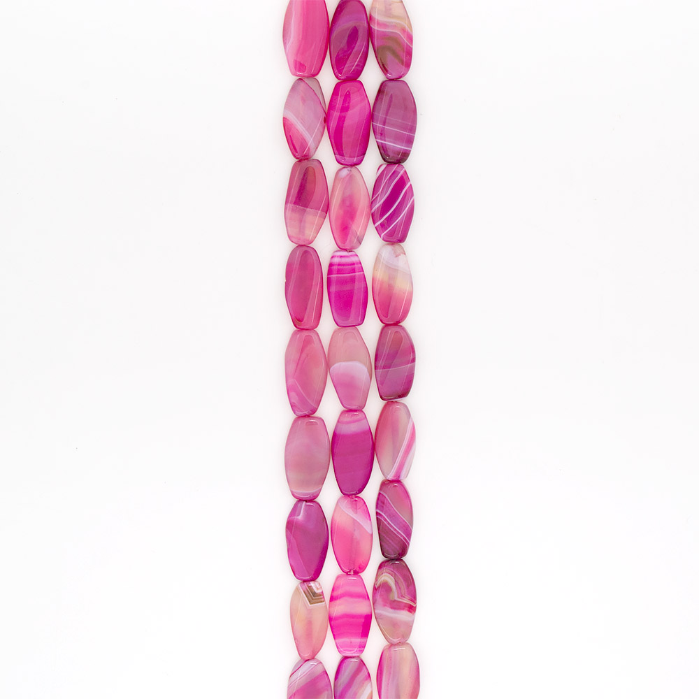 Фото товара агат таблетка цвет розовый скошенная 30*16 мм