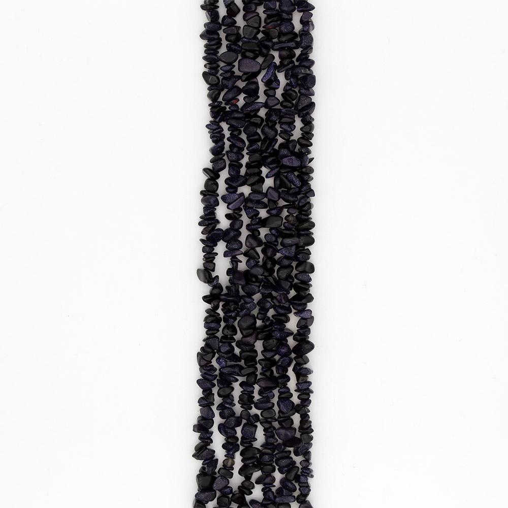 Фото товара авантюрин синтетический синий крошка средняя