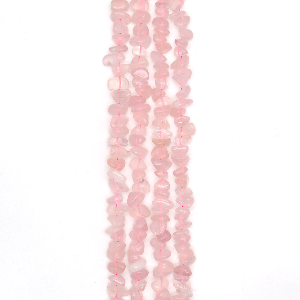 Фото товара розовый кварц крошка крупная закругленная