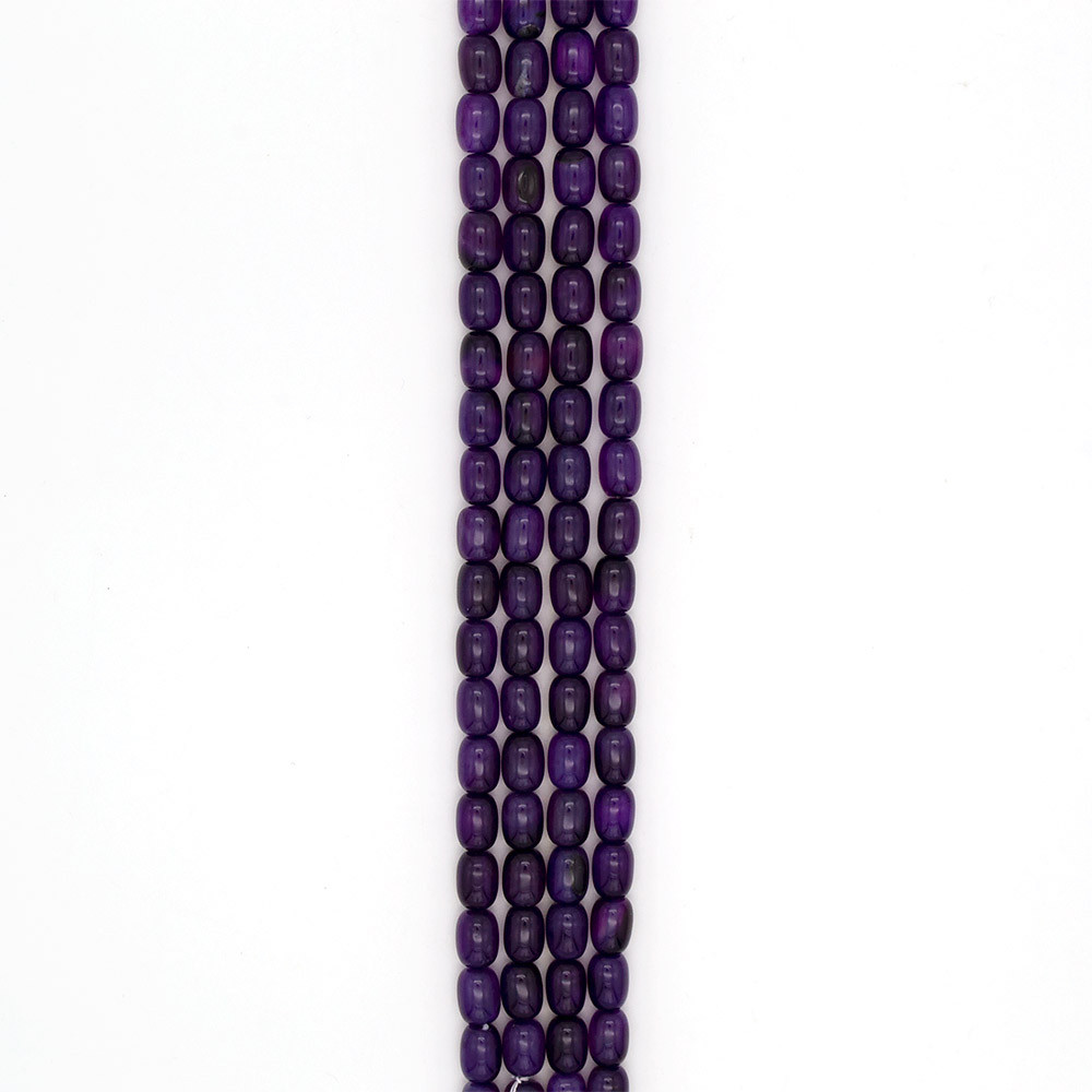 Фото товара агат бочата цвет фиолетовый 14*10 мм