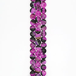 Агат черный с кварцем тонированным розовым таблетка 20 мм