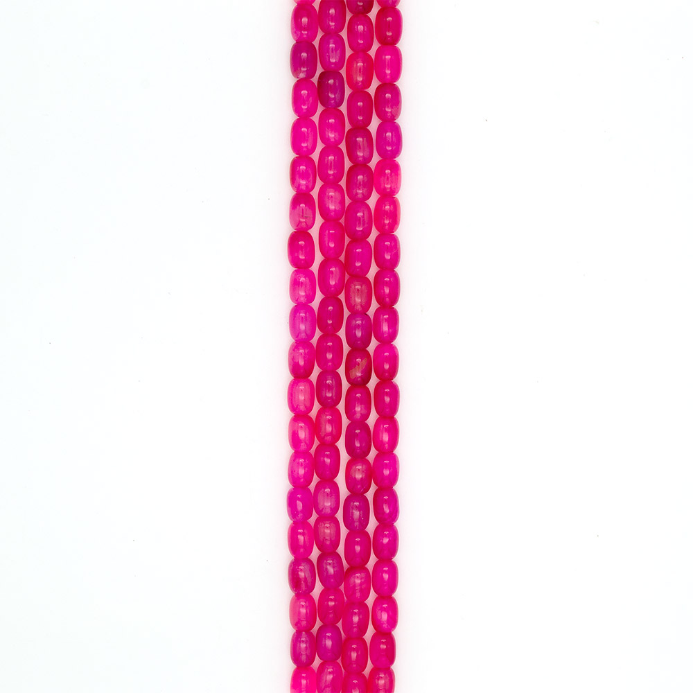 Фото товара агат бочата цвет розовый 14*10 мм