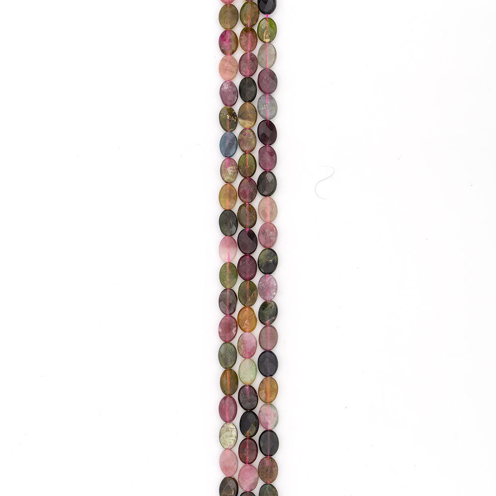 Фото товара турмалин темный таблетка овальная граненая 13*9 мм