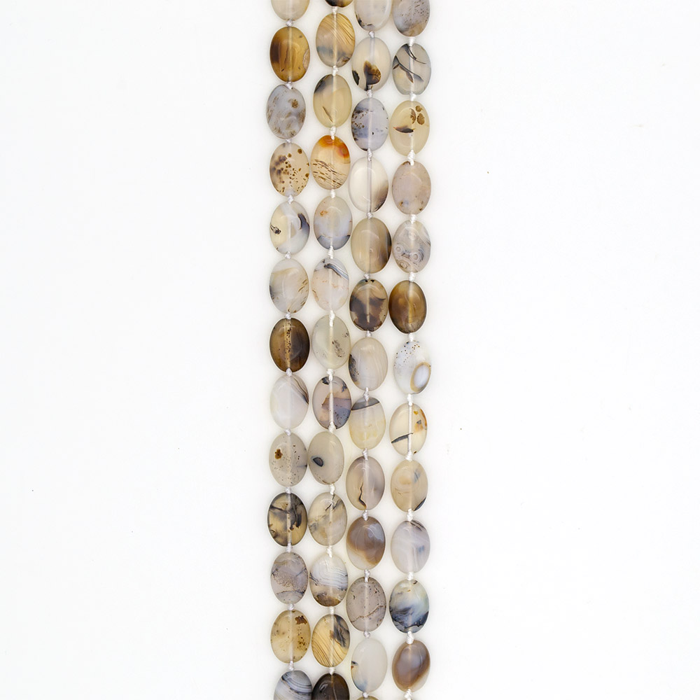 Фото товара агат таблетка моховый серый 18*13 мм