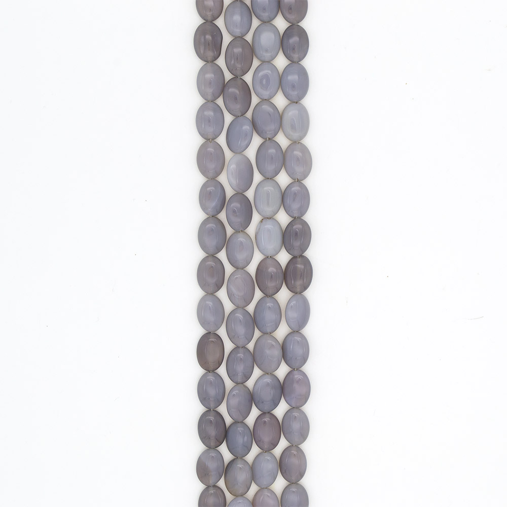 Фото товара агат таблетка цвет светло-серый 18*13 мм