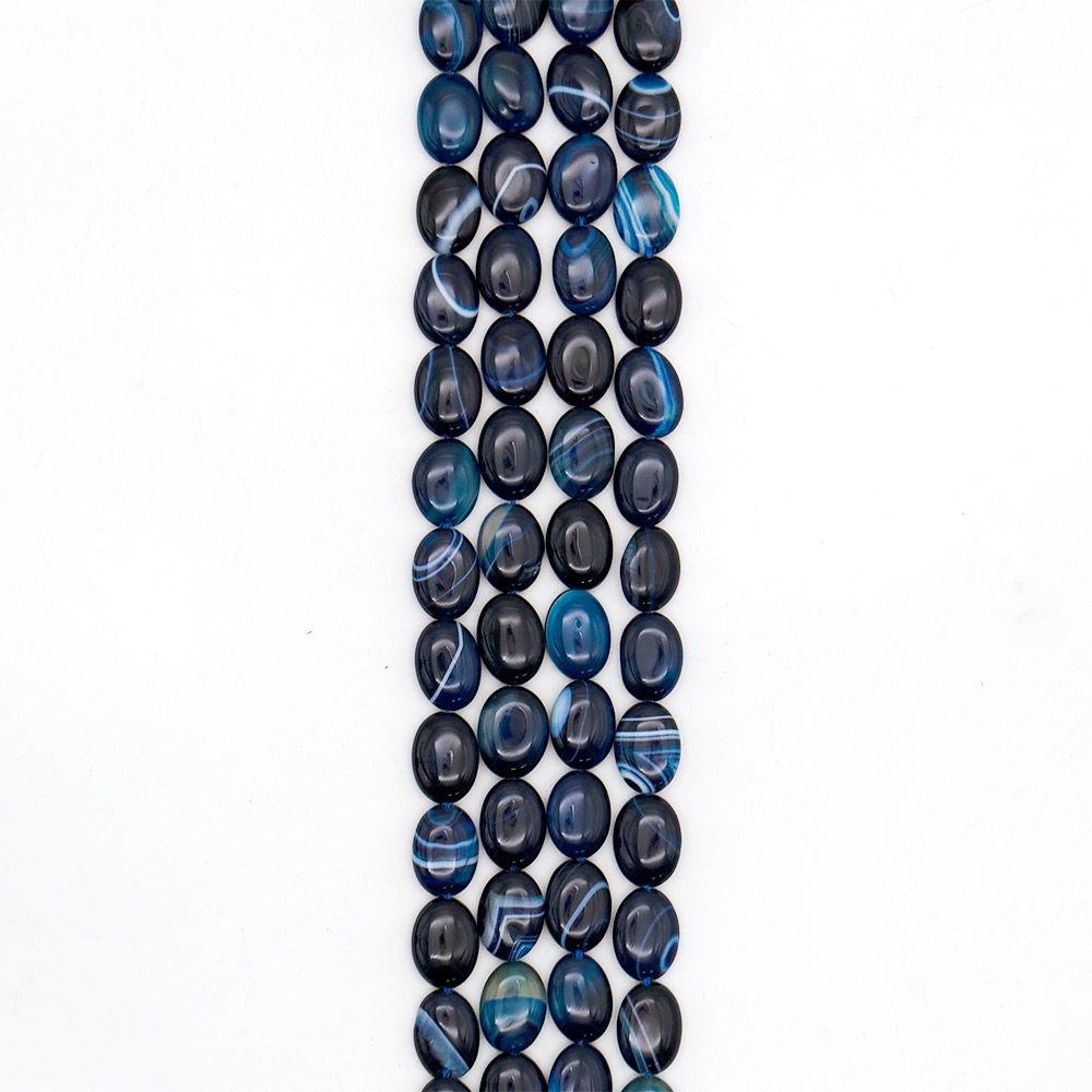 Фото товара агат таблетка цвет синий 18*13 мм