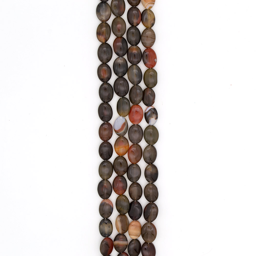 Фото товара агат таблетка цвет черно-коричневый 18*13 мм