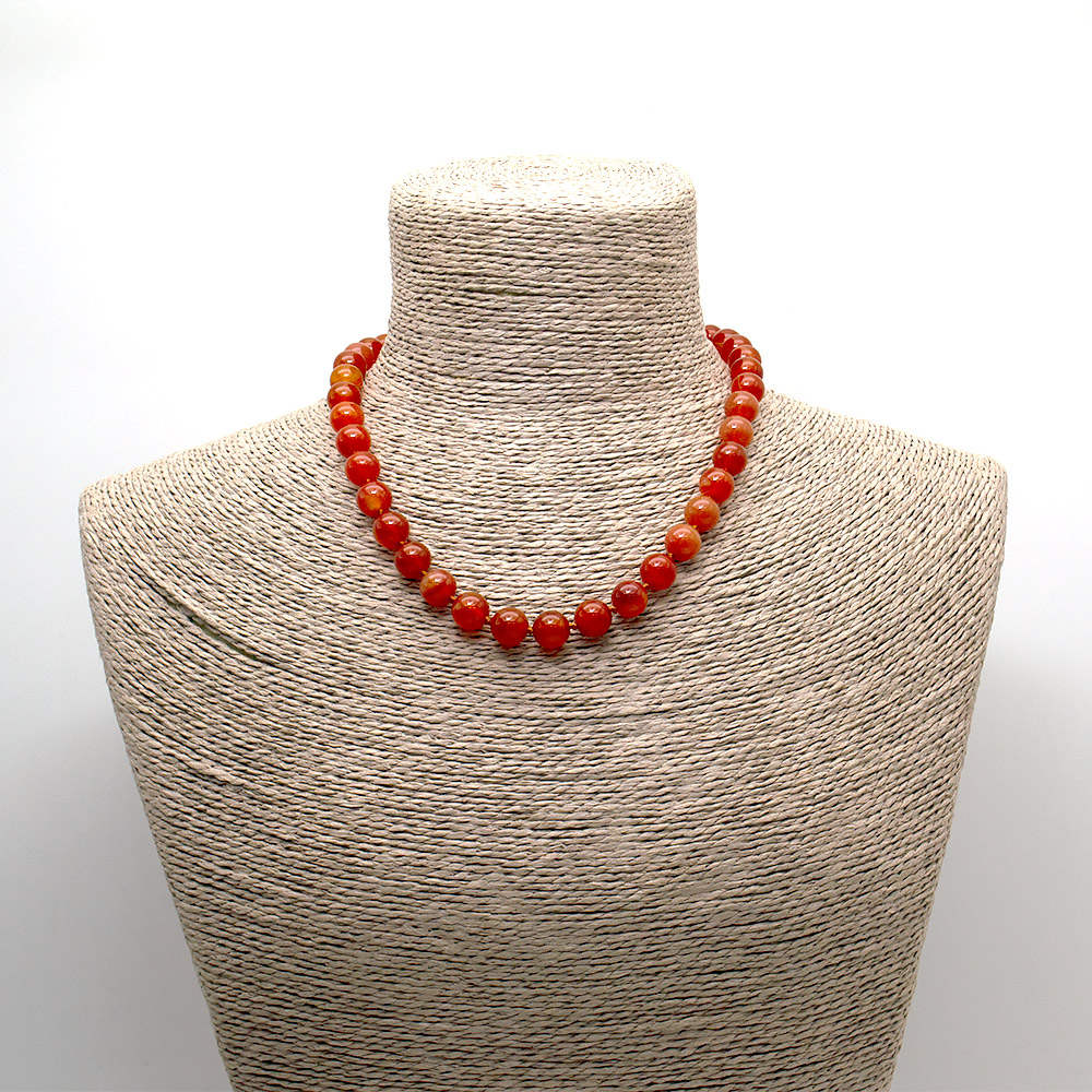 Фото товара бусы из сердолика светлого 10 мм