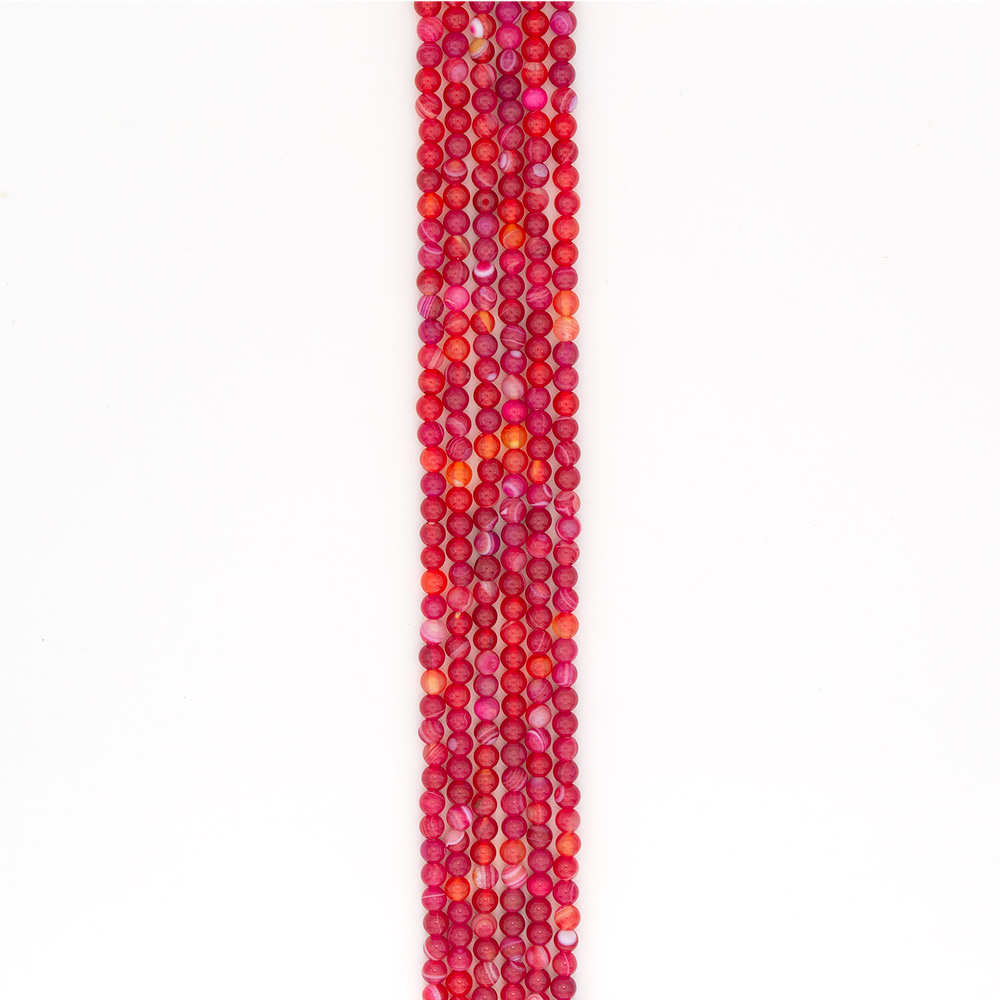 Фото товара агат шар цвет темно-розовый 6 мм