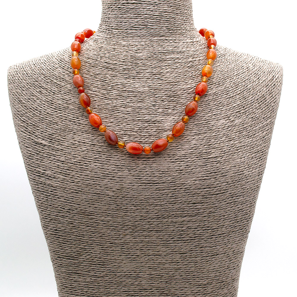 Фото товара бусы из сердолика бочонок 14х10 мм