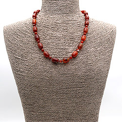 Бусы из сердолика бочонок 14*10