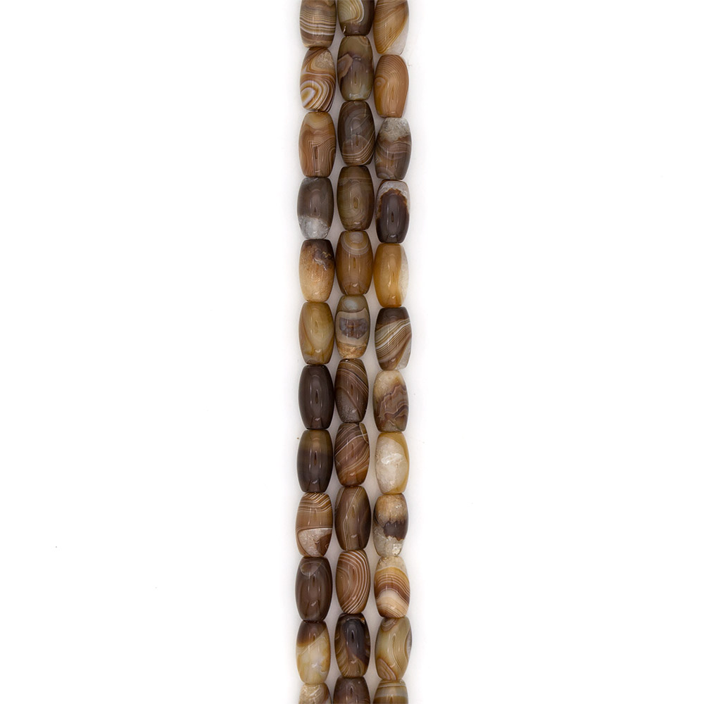 Фото товара агат бочата цвет коричневый 30*15 мм