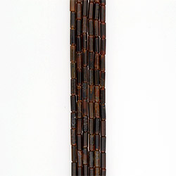 Агат кракле цилиндр цвет черно-оранжевый грань 22*8 мм