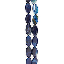 Агат таблетка цвет темно-синий витая 40*22 мм