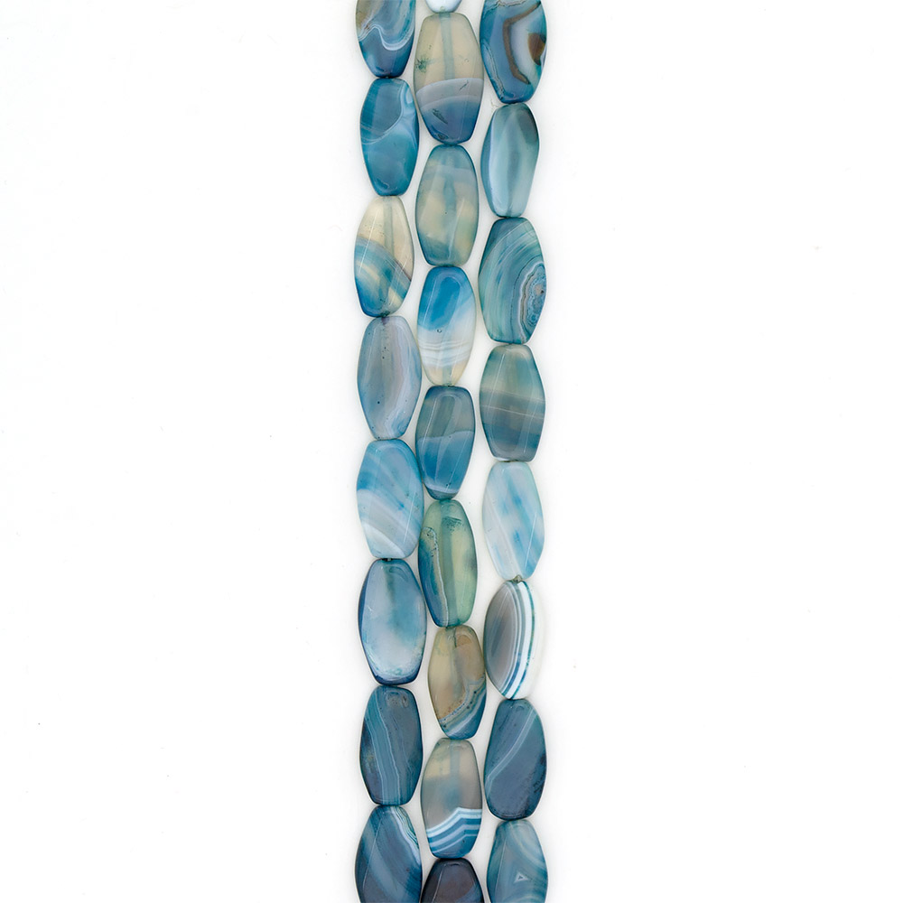 Фото товара агат таблетка цвет лазурно-серый скошенная 30*16 мм