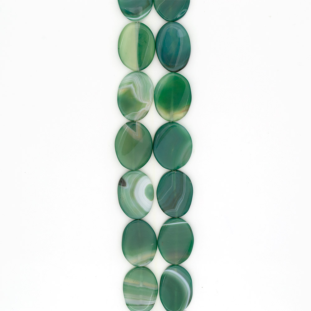 Фото товара агат таблетка цвет зеленый витая 40*30 мм