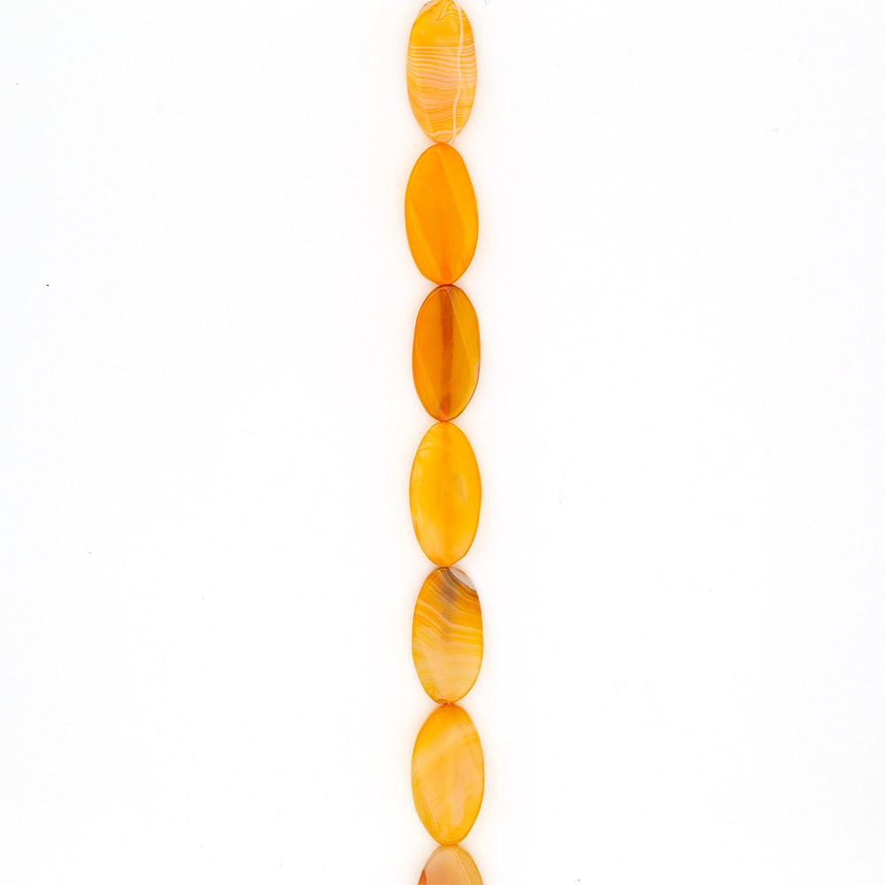 Фото товара агат таблетка цвет оранжевый витая 40*22 мм
