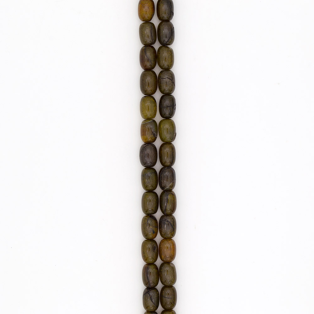 Фото товара агат кракле бочата цвет желто-черный 18*13 мм