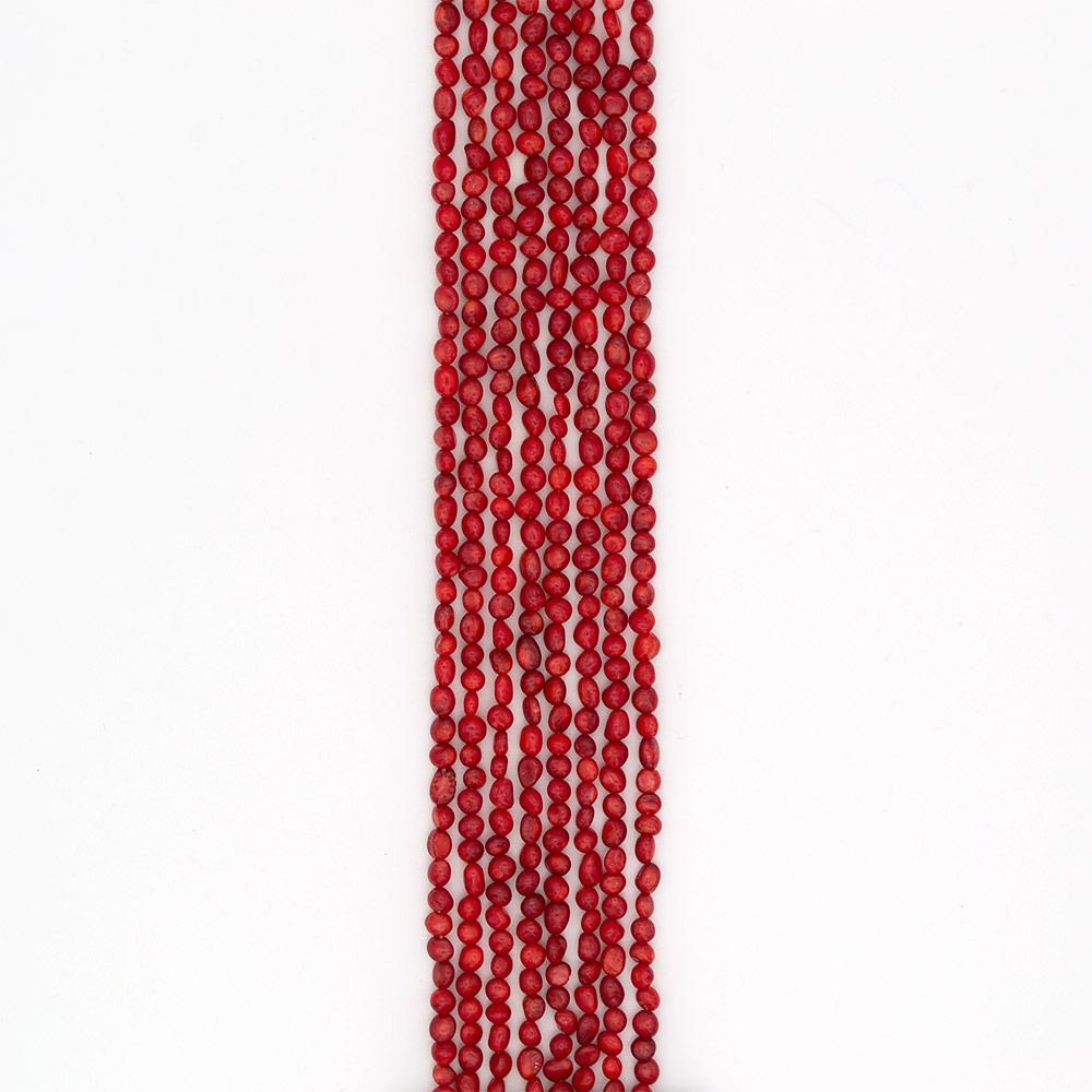 Фото товара коралл тонированный галтовка 6*5 мм