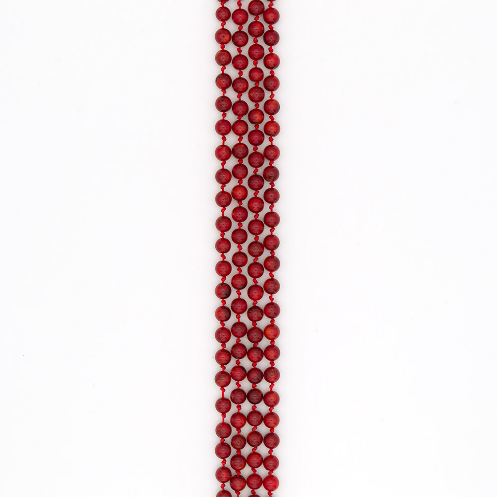 Фото товара коралл тонированный ярко-красный 8 мм