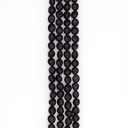 Аметист черный галтовка 16*14 мм