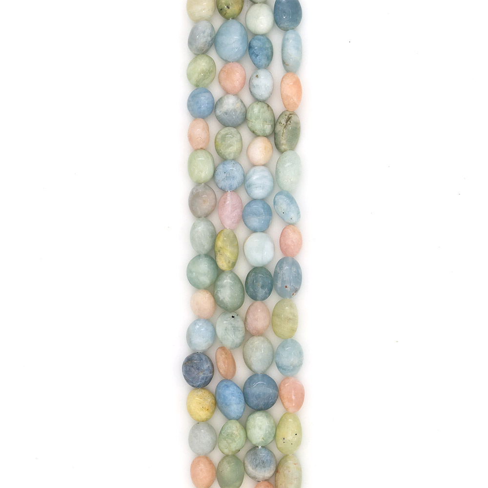 Фото товара аквамарин,розовый кварц,берилл галтовка 19*15 мм