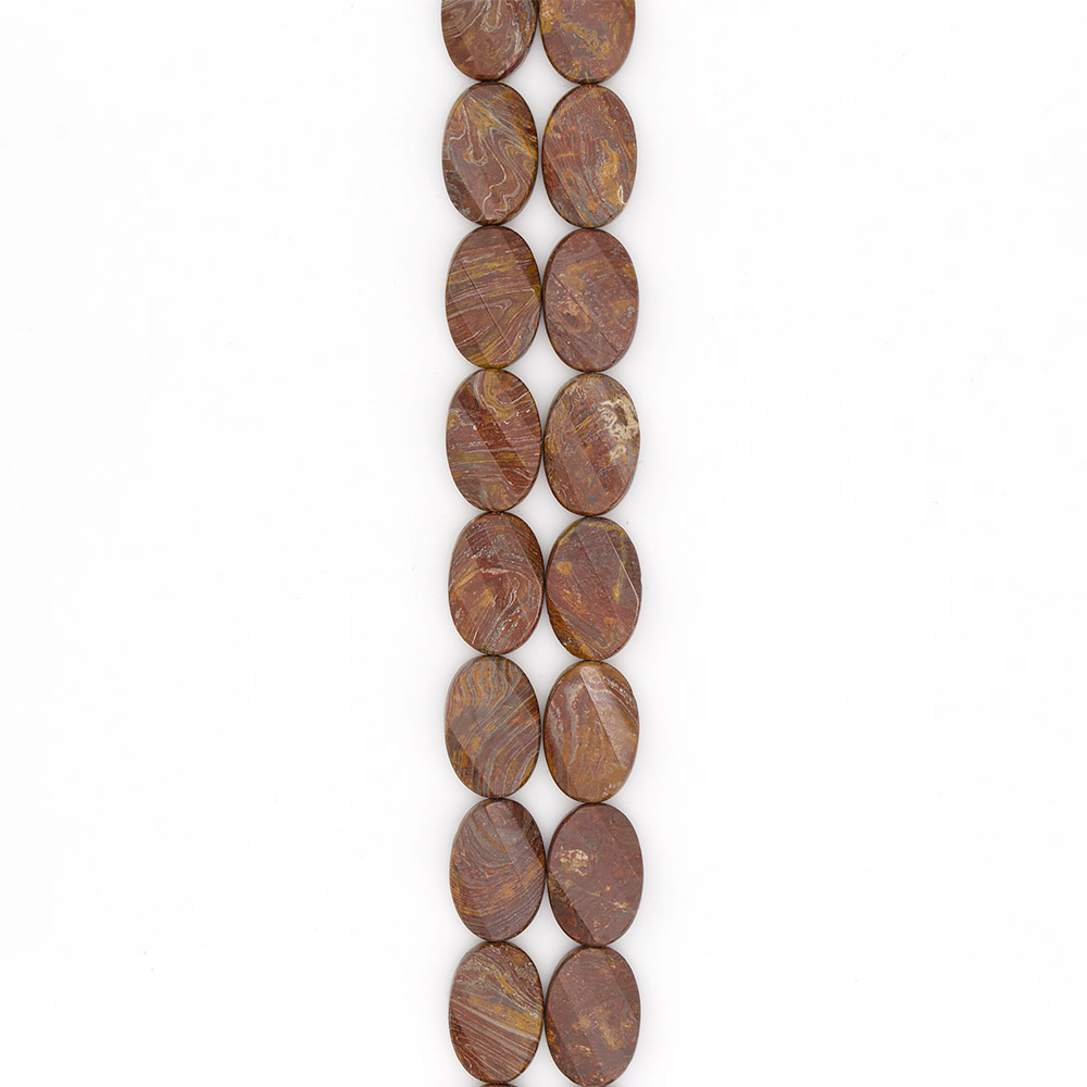 Фото товара яшма тигровая красная таблетка грань 30*20 мм