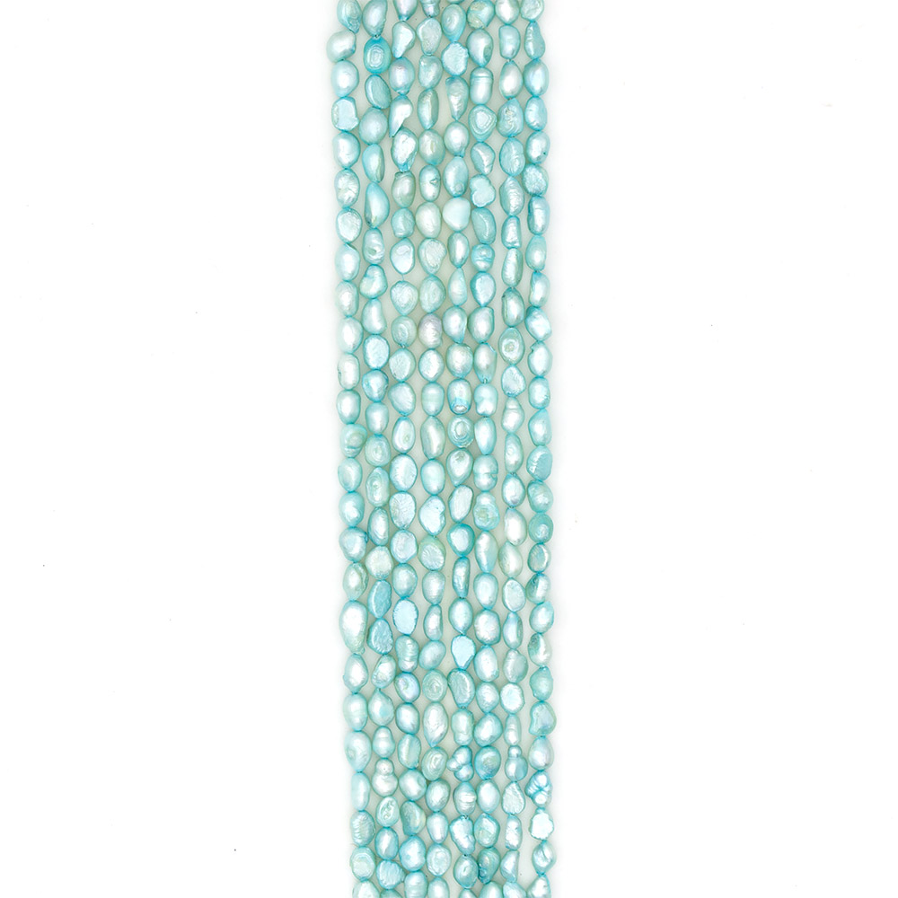 Фото товара жемчуг голубой "рис" 11*7 мм