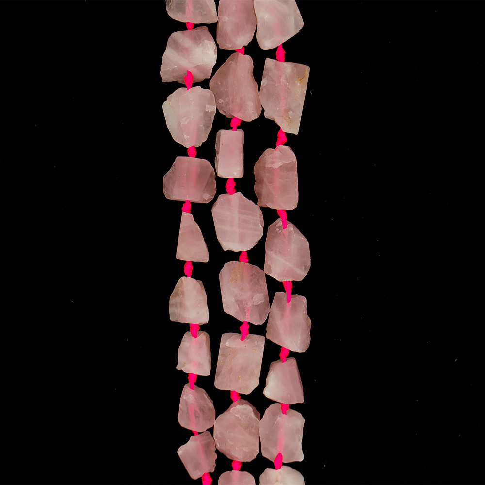 Фото товара розовый кварц галтовка необработанная 22*28 мм