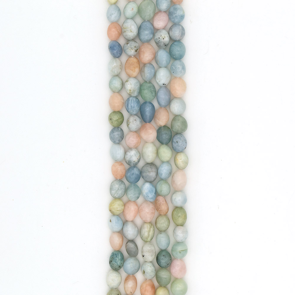 Фото товара аквамарин,розовый кварц,берилл галтовка 15*10 мм